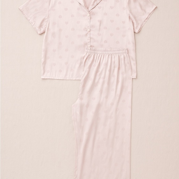 BCBG pink Heart Print Women's Pajama Set - Picture 2 of 6